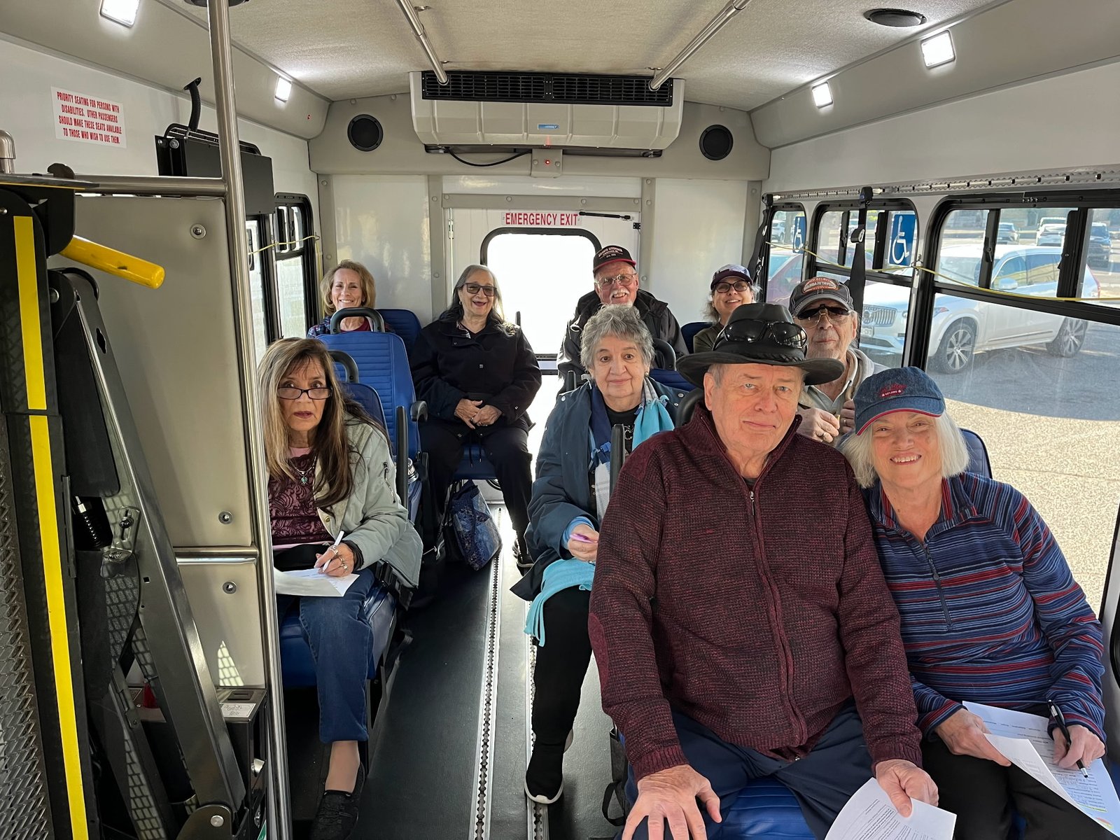 Charlie and Mary on the bus