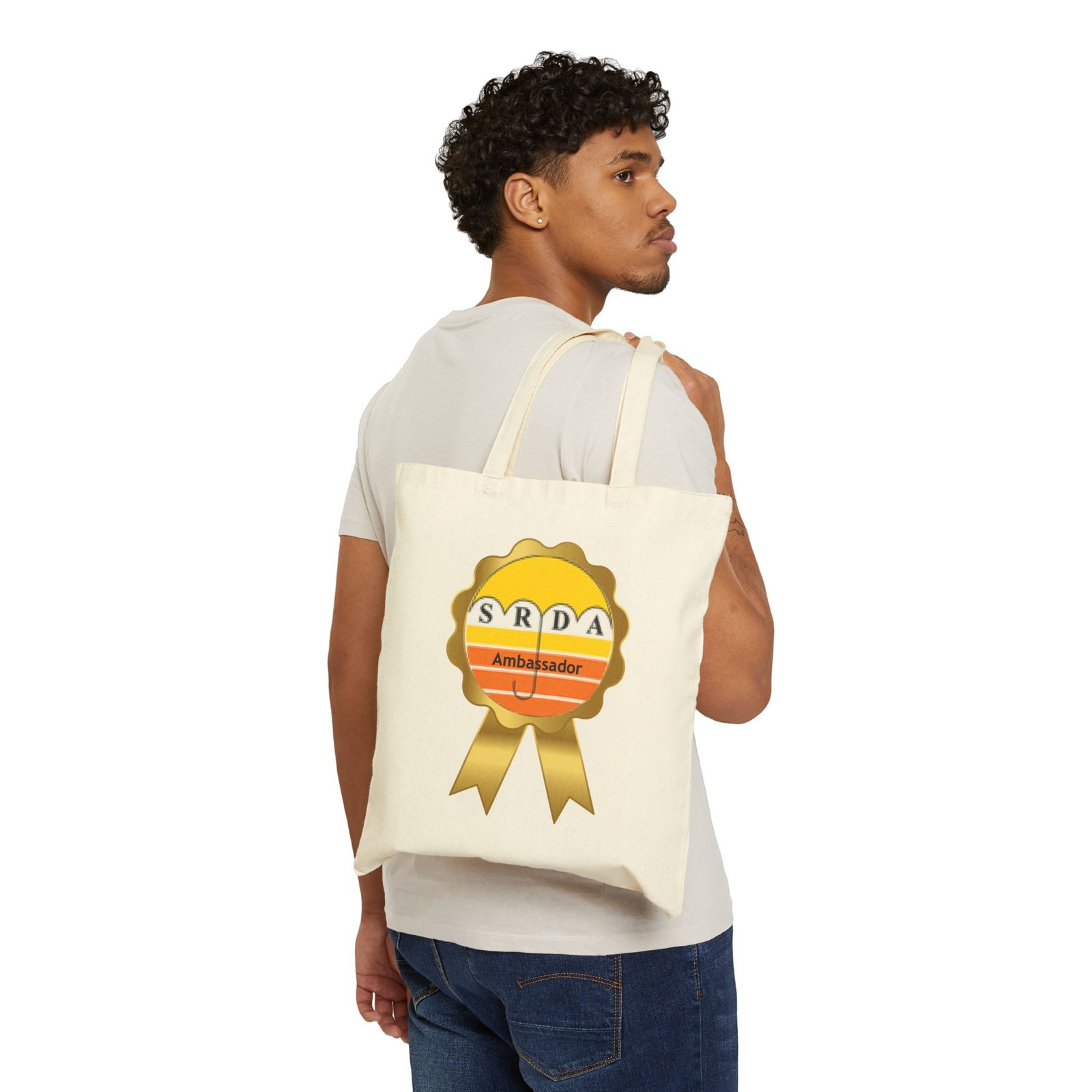 SRDA Ambassador Ribbon Tote Bag | Award Badge Canvas Tote - Image 3